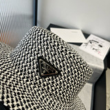 Prada New Fashion Flat Top Hat 57CM