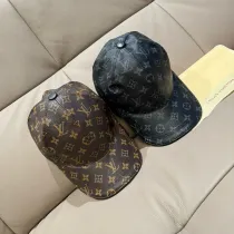 Louis Vuitton New Couple Logo Printed Cowhide Baseball Hat