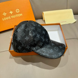 Louis Vuitton New Couple Logo Printed Cowhide Baseball Hat