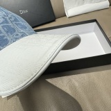 Dior New Retro Couple Old Flower Splice Leather Baseball Hat