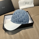 Dior New Retro Couple Old Flower Splice Leather Baseball Hat