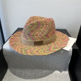 Loewe New Fashion Lafite Grass Top Hat Lightweight Sunshade Hat 57CM