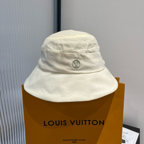 Louis Vuitton New Fashion Versatile Fisherman's Hat Silk Sunshade Hat 57CM