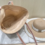 Gucci New Retro Forest Straw Hat Tote Bag Set Vegetable Basket Bag