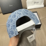 Dior New Retro Couple Old Flower Splice Leather Baseball Hat