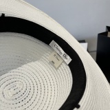 Dior New Fashion Flat Top Hat Straw Hat 57CM