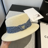 Louis Vuitton New Fashion Gold and Grass Top Hat Sunshade Cap 57CM