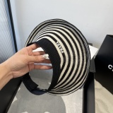 Prada New Fashion Knitted Sunshade Hat Empty Top Sunshade Hat