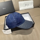 Dior New Retro Couple Old Flower Splice Leather Baseball Hat