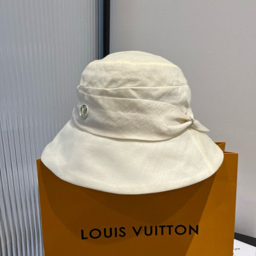 Louis Vuitton New Fashion Versatile Fisherman's Hat Silk Sunshade Hat 57CM