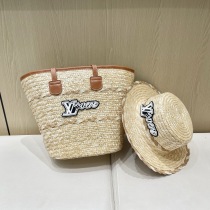 Louis Vuitton New Fashion Two Piece Straw Hat Beach Bag Tote Bag Louis Vuitton New Fashion Two Piece Straw Hat Beach Bag Tote Bag