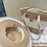 Gucci New Retro Forest Straw Hat Tote Bag Set Vegetable Basket Bag