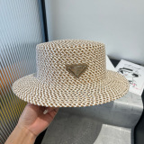 Prada New Fashion Flat Top Hat 57CM