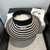 Prada New Fashion Knitted Sunshade Hat Empty Top Sunshade Hat