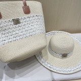 Gucci New Retro Forest Straw Hat Tote Bag Set Vegetable Basket Bag