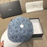 Dior New Retro Couple Old Flower Splice Leather Baseball Hat