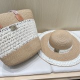 Gucci New Retro Forest Straw Hat Tote Bag Set Vegetable Basket Bag