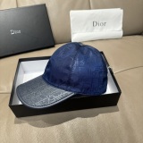Dior New Retro Couple Old Flower Splice Leather Baseball Hat