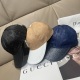 Dior New Retro Couple Old Flower Splice Leather Baseball Hat