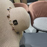 Chanel New Elegant Vacation Woven Large Brimmed Straw Hat
