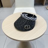Dior Fashion Diamond Sunscreen Ceiling Cap with Large Eaves