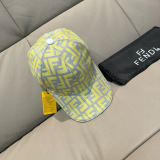 Fendi New Classic Double F Jacquard Baseball Hat Couple's Versatile Duck Tongue Hat