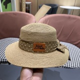 Dior New Straw Hat Sunshade Hat Fisherman's Hat Beach Hat