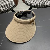 Moncler Fashion Empty Top Straw Hat Sunshade Hat Sunscreen Straw Hat