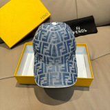 Fendi New Classic Double F Jacquard Baseball Hat Couple's Versatile Duck Tongue Hat