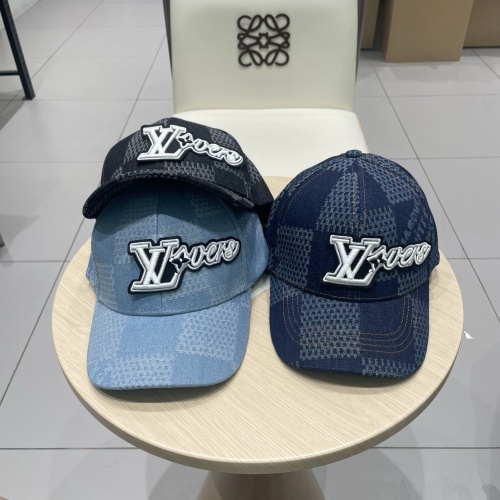 Louis Vuitton Embroidered Logo Chessboard Baseball Hat Versatile Duck Tongue Hat