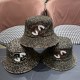 Chanel New Retro Versatile Leopard Pattern Basin Hat Fisherman's Hat