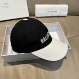 Balenciaga New Fashion Versatile Embroidered Logo Contrast Baseball Hat