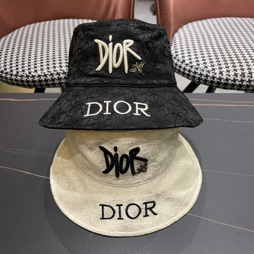 Dior Fashion 3D Embroidered Logo Bee Fisherman Hat