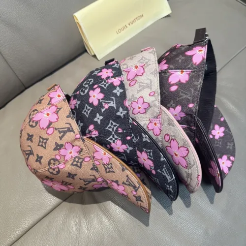Louis Vuitton New Fashion Logo Cherry Blossom Print Baseball Hat Couple Versatile Duck Tongue Hat