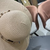 Chanel New Elegant Vacation Woven Large Brimmed Straw Hat