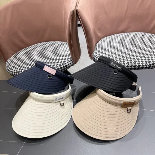 Moncler Fashion Empty Top Straw Hat Sunshade Hat Sunscreen Straw Hat