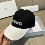 Balenciaga New Fashion Versatile Embroidered Logo Contrast Baseball Hat