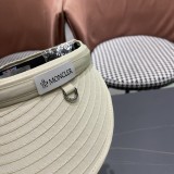 Moncler Fashion Empty Top Straw Hat Sunshade Hat Sunscreen Straw Hat