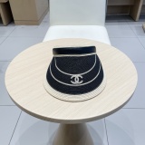 Chanel New Empty Top Hat Women's Color blocked Hair Hoop Hat