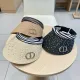 Dior Fashion Diamond Sunscreen Ceiling Cap with Large Eaves