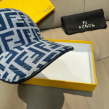 Fendi New Classic Double F Jacquard Baseball Hat Couple's Versatile Duck Tongue Hat
