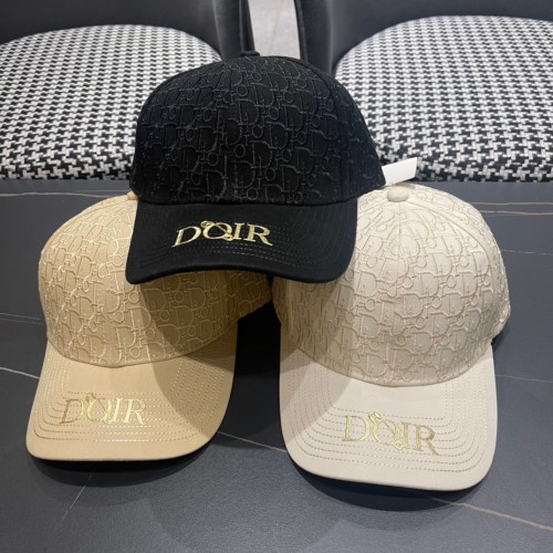 Dior New Fashion Embroidered Logo Baseball Hat Versatile Duck Tongue Hat