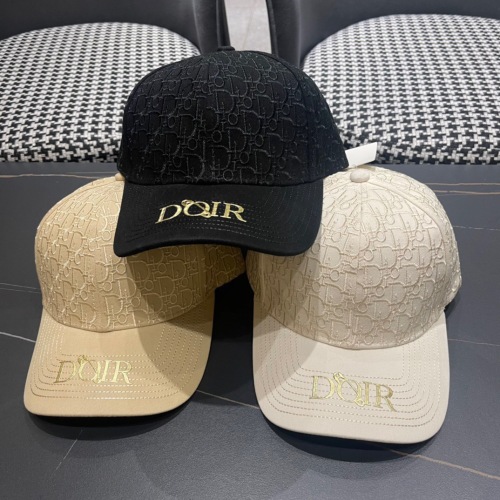 Dior New Fashion Embroidered Logo Baseball Hat Versatile Duck Tongue Hat