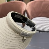 Moncler Fashion Empty Top Straw Hat Sunshade Hat Sunscreen Straw Hat