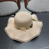Prada New Big Brimmed Hat Beach Sunscreen Straw Hat