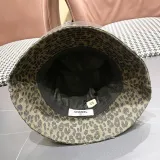 Chanel New Retro Versatile Leopard Pattern Basin Hat Fisherman's Hat