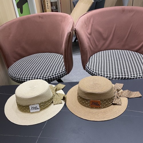Dior New Straw Hat Sunshade Hat Fisherman's Hat Beach Hat