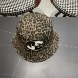 Chanel New Retro Versatile Leopard Pattern Basin Hat Fisherman's Hat