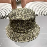 Chanel New Retro Versatile Leopard Pattern Basin Hat Fisherman's Hat