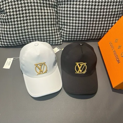 Louis Vuitton New Classic Couple Gold Embroidered Logo Versatile Baseball Hat